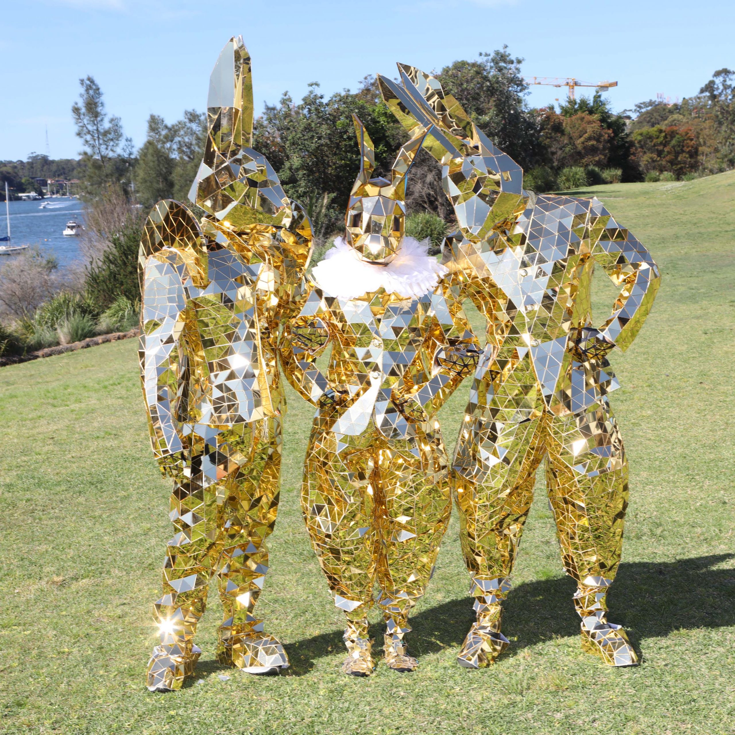 Gold Mirror Easter Entertainers - Human Statue Bodyart