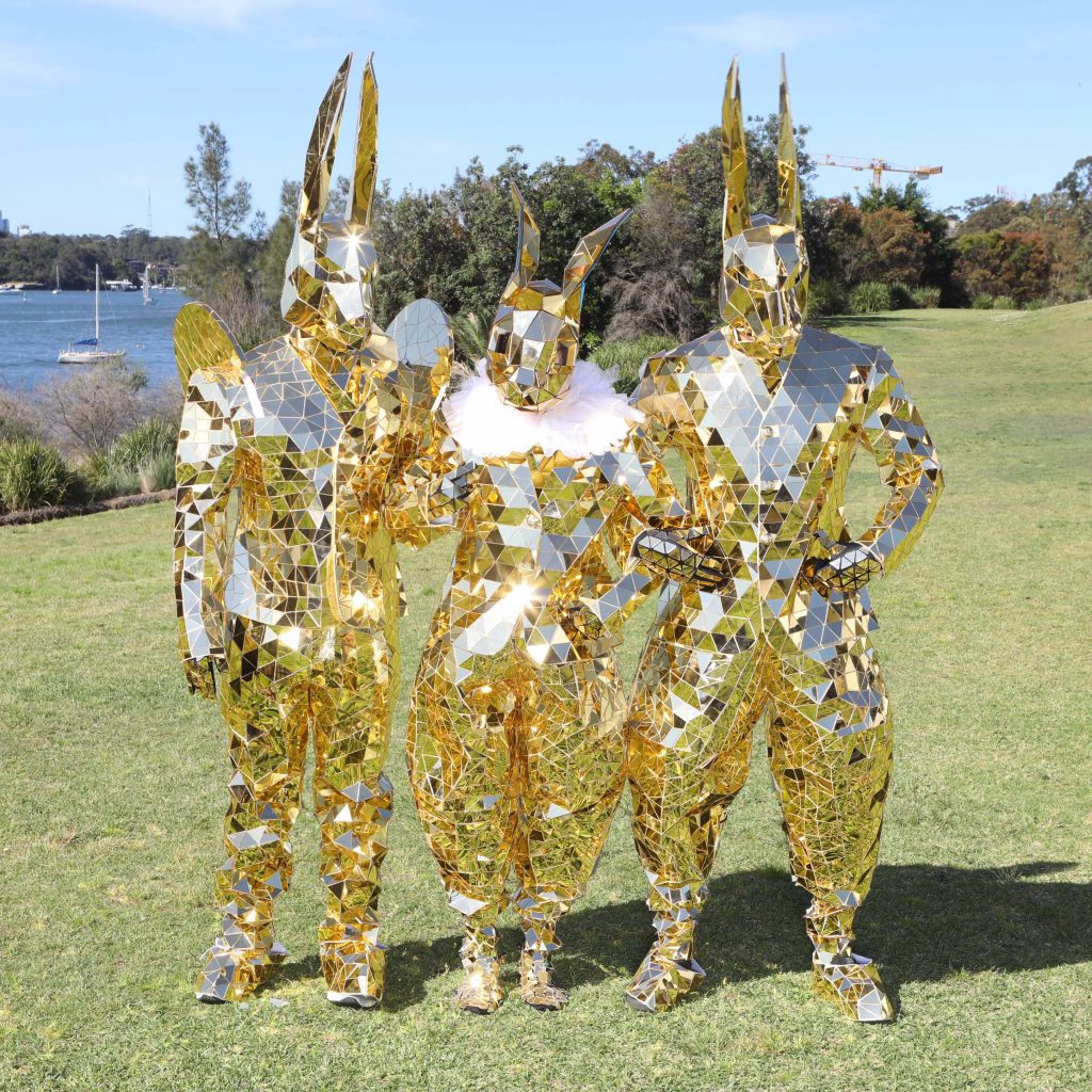 Gold Mirror Human Statues Human Statue Bodyart