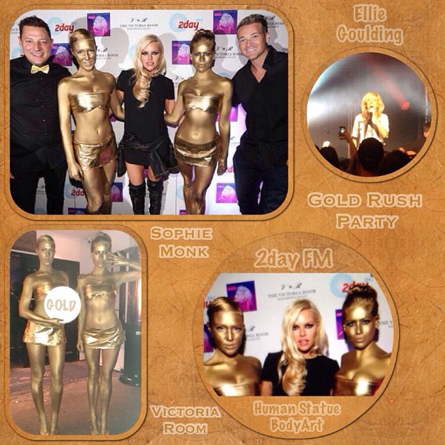 2DAY FM Gold Rush Party - Human Statue Bodyart - Bodypainting