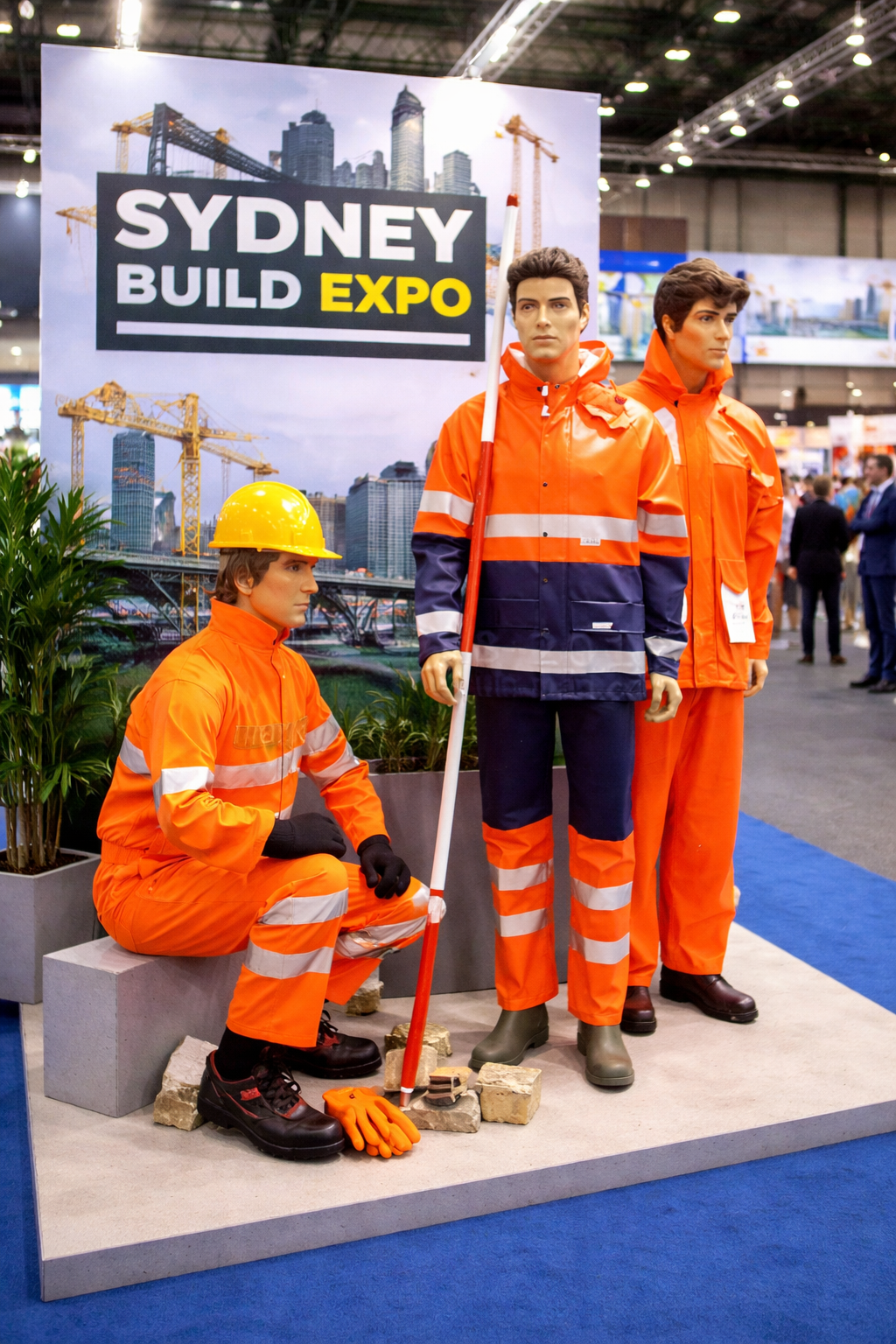 Sydney Building Expo - Construction Workers - Human Statue Bodyart