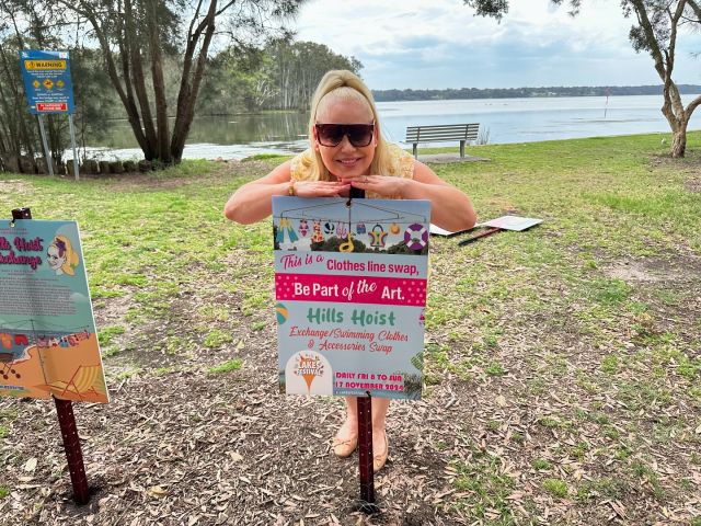 #thelakesfestival #hillshoistclothesline #hillshoistexchange #evarinaldi #nickparlipanis #gess #budgiewoi #centralcoast #laundry