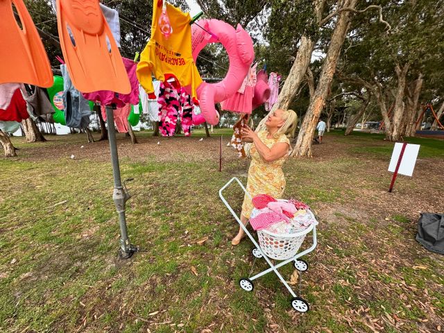 #thelakesfestival #centralcoast #hillshoist #laundry #evarinaldi #nickparlipanis #clothesline #lake #park @nikosparlapanis #lovecentralcoast