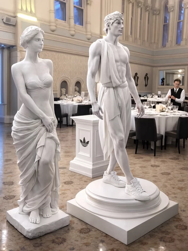 #humanstatuebodyart #adidas